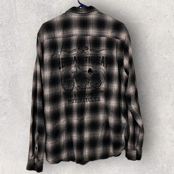 motorgear lethal threat pearl snap shirt Size 3XL - Picture 4 of 5
